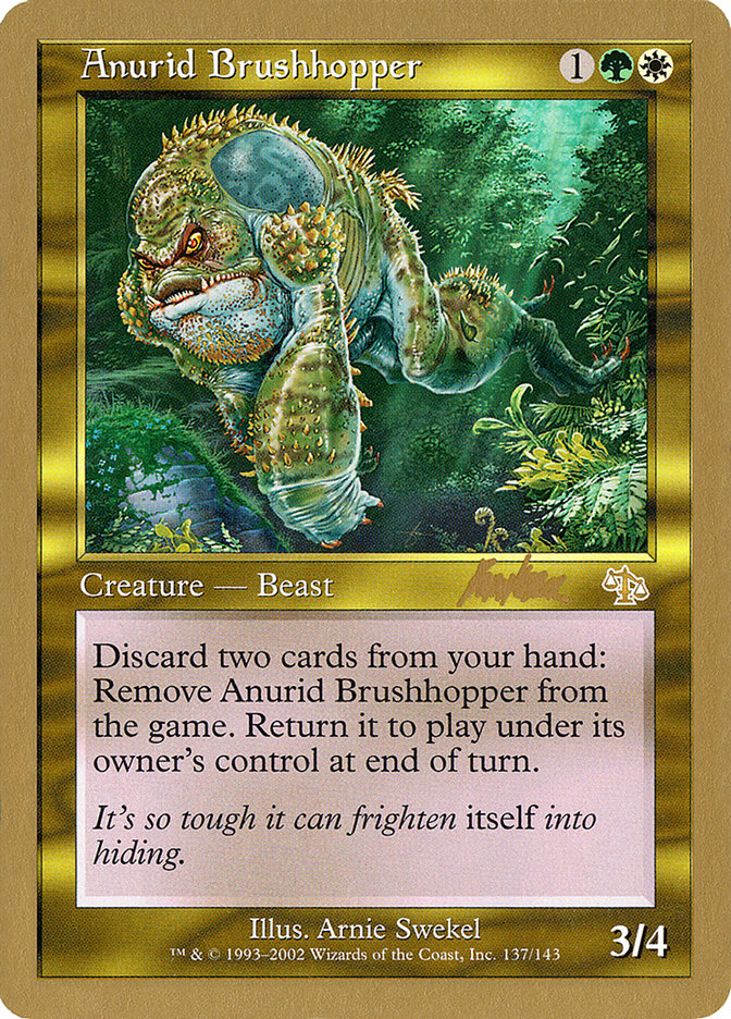 Anurid Brushhopper – Rare Magic: The Gathering card from World Championship Decks 2002 (#bk137)