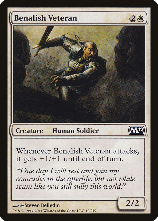 Benalish Veteran – Common Magic: The Gathering card from Magic 2012 (#10)