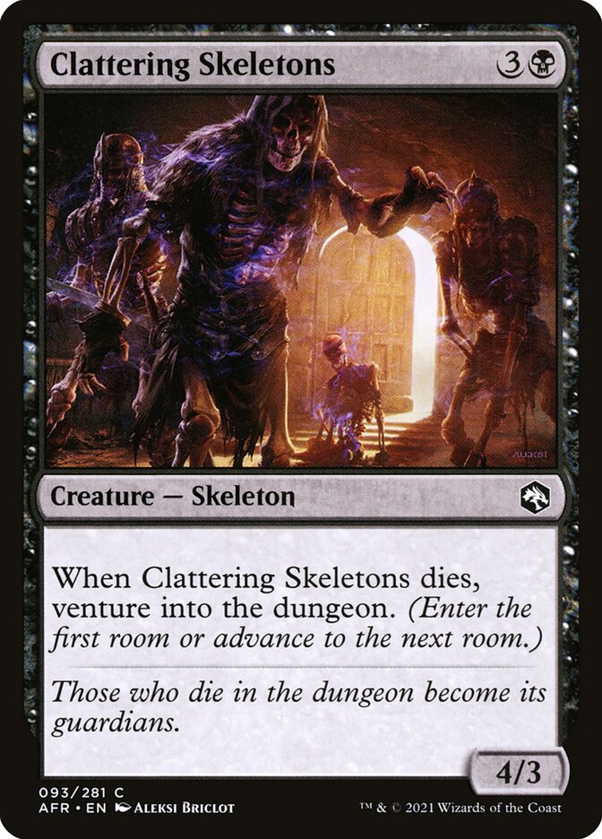 Clattering Skeletons – Common Magic: The Gathering card from Adventures in the Forgotten Realms (#93)