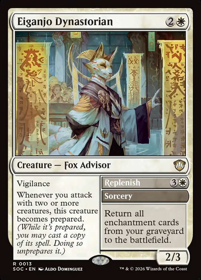 Eiganjo Dynastorian // Replenish – Rare Magic: The Gathering card from Secrets of Strixhaven Commander (#13)