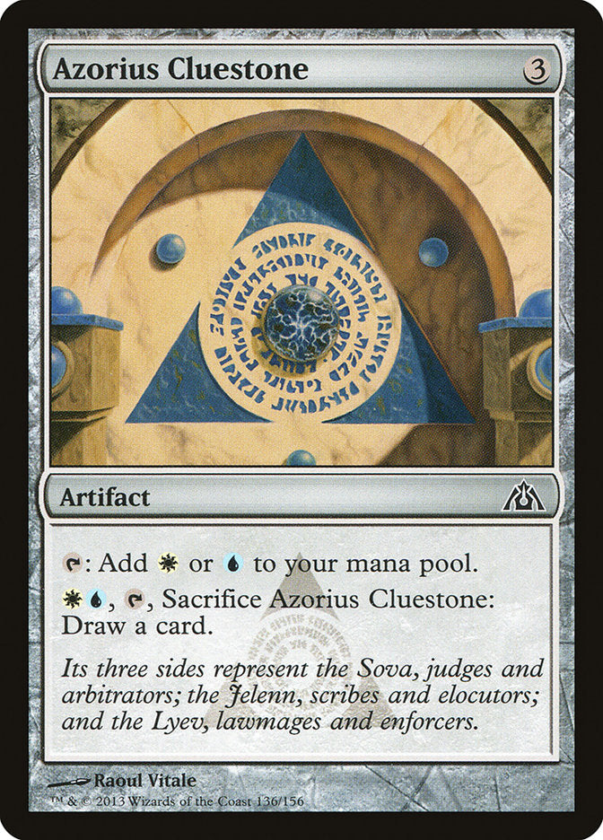 Azorius Cluestone – Common Magic: The Gathering card from Dragon's Maze (#136)
