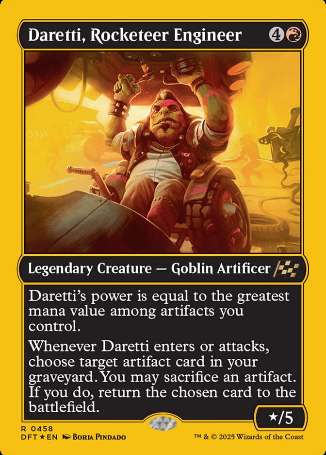 Daretti, Rocketeer Engineer – Rare Magic: The Gathering card from Aetherdrift (#458)