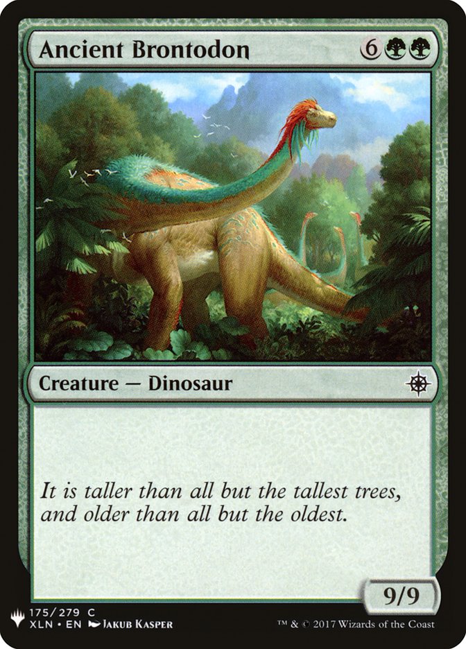 Ancient Brontodon – Common Magic: The Gathering card from The List (#XLN-175)