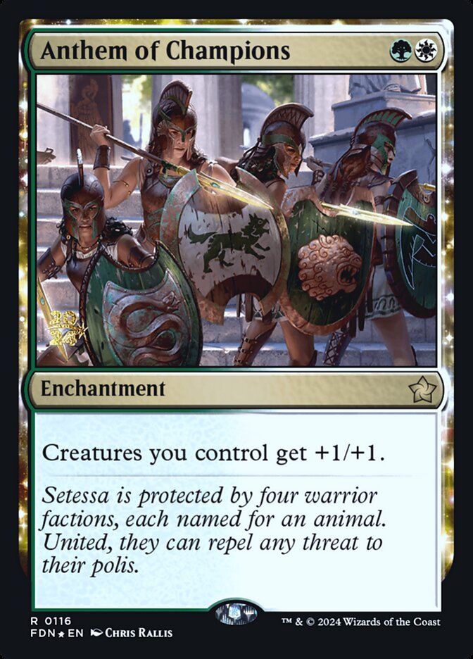 Anthem of Champions – Rare Magic: The Gathering card from Foundations Promos (#116s)