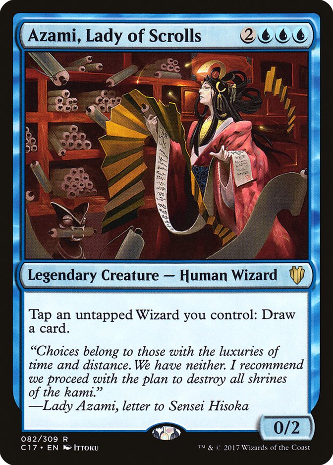 Azami, Lady of Scrolls – Rare Magic: The Gathering card from Commander 2017 (#82)