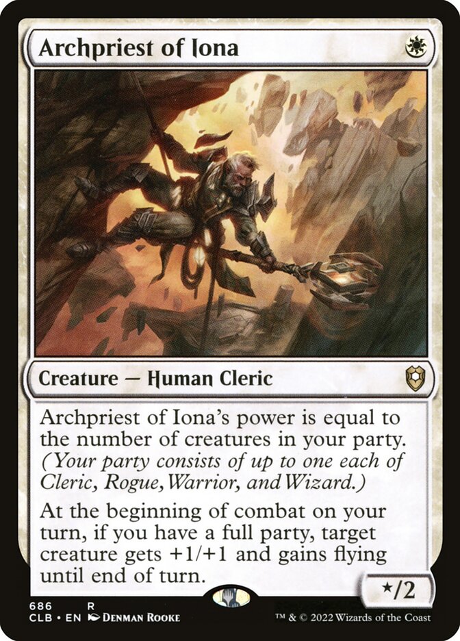 Archpriest of Iona – Rare Magic: The Gathering card from Commander Legends: Battle for Baldur's Gate (#686)
