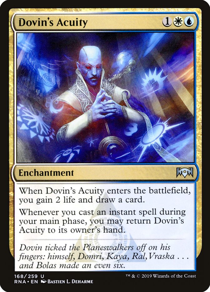 Dovin's Acuity – Uncommon Magic: The Gathering card from Ravnica Allegiance (#168)