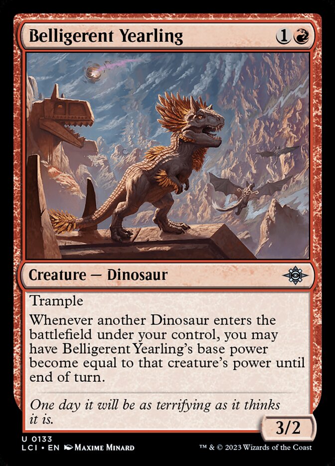 Belligerent Yearling – Uncommon Magic: The Gathering card from The Lost Caverns of Ixalan (#133)