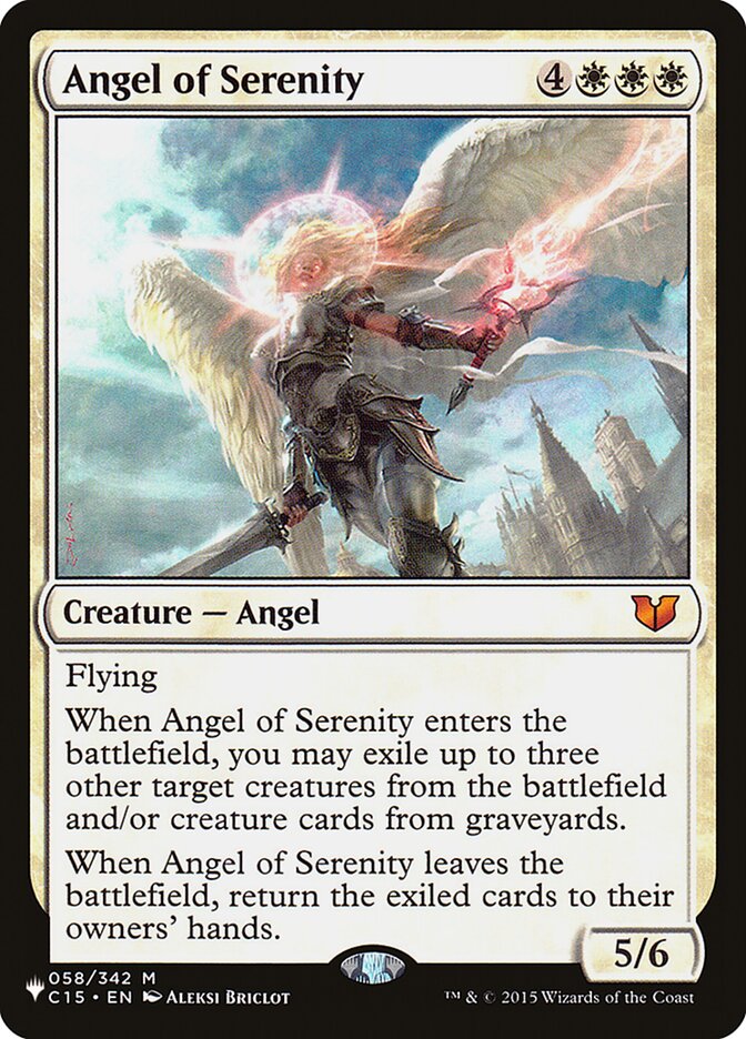 Angel of Serenity – Mythic Magic: The Gathering card from The List (#C15-58)
