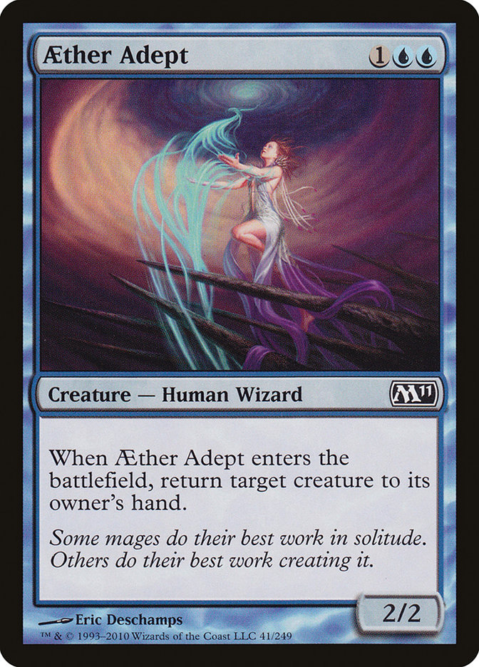 Aether Adept – Common Magic: The Gathering card from Magic 2011 (#41)