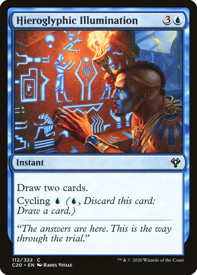 Hieroglyphic Illumination – Common Magic: The Gathering card from Commander 2020 (#112)