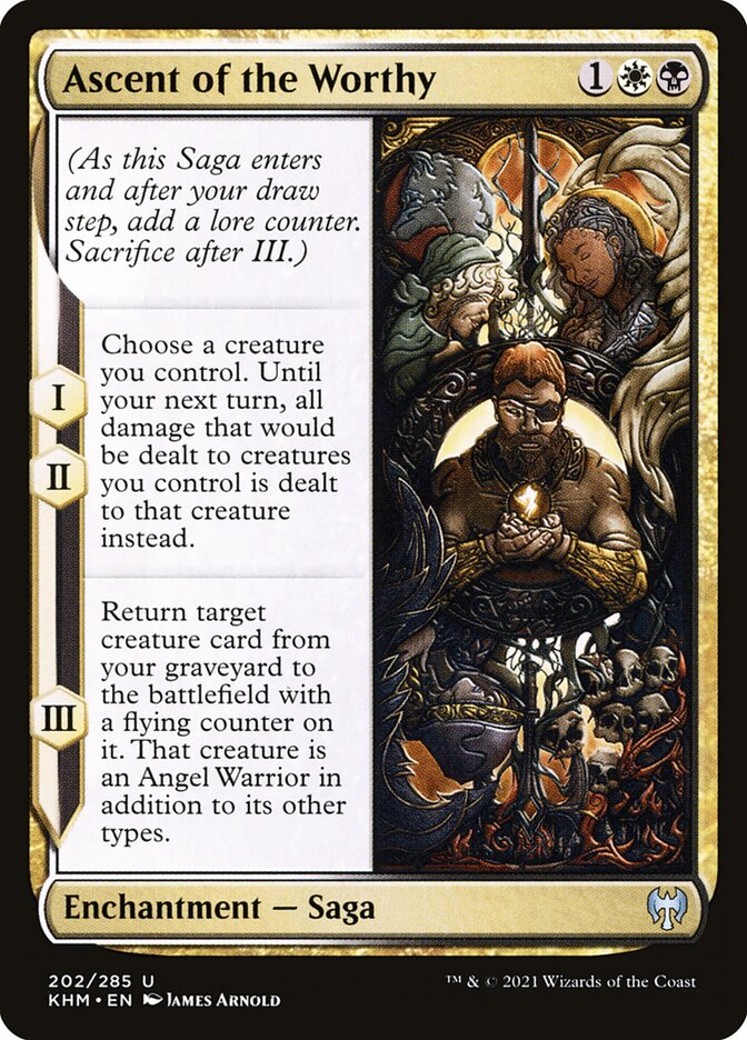 Ascent of the Worthy – Uncommon Magic: The Gathering card from Kaldheim (#202)