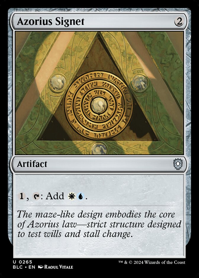 Azorius Signet – Uncommon Magic: The Gathering card from Bloomburrow Commander (#265)