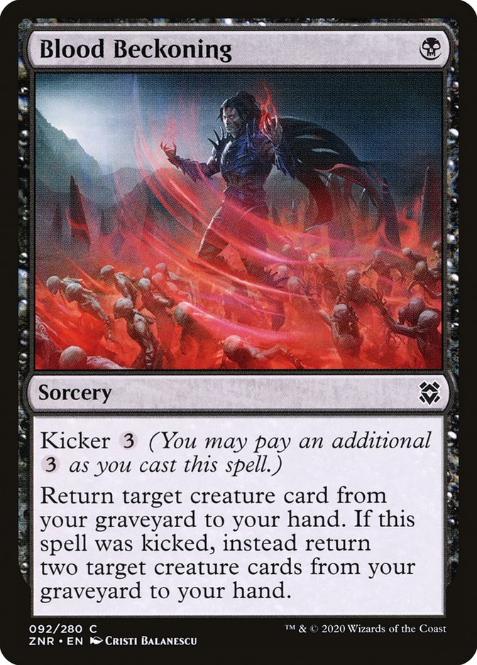 Blood Beckoning – Common Magic: The Gathering card from Zendikar Rising (#92)