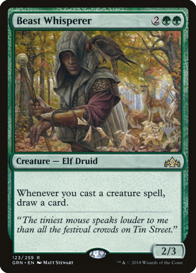 Beast Whisperer – Rare Magic: The Gathering card from Guilds of Ravnica Promos (#123p)