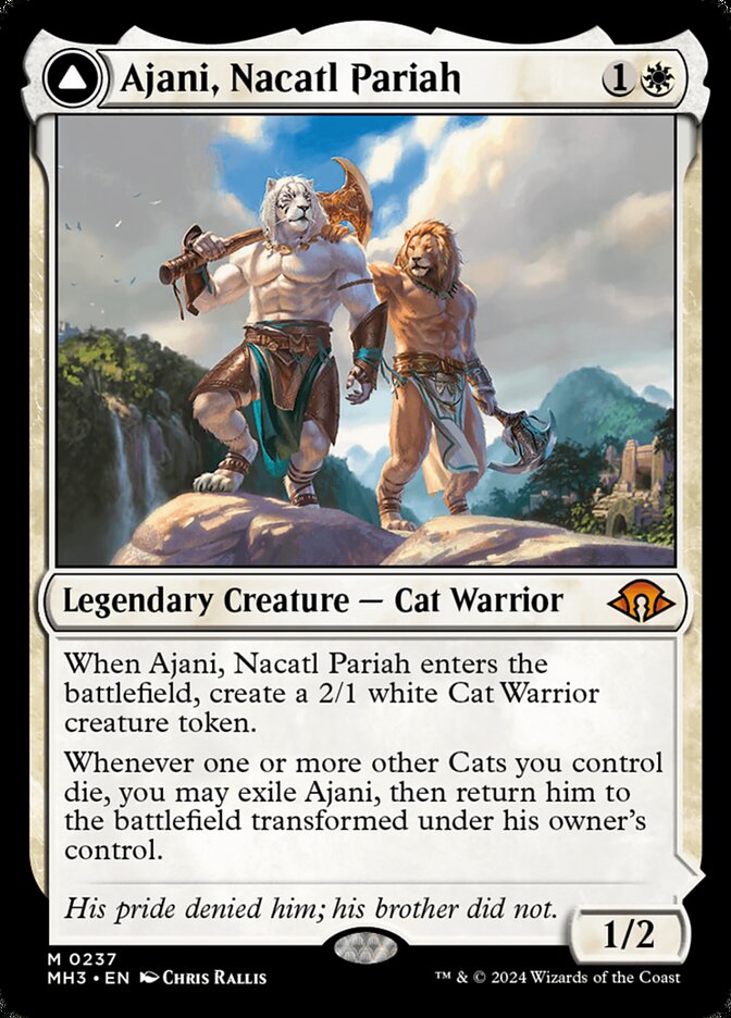 Ajani, Nacatl Pariah // Ajani, Nacatl Avenger – Mythic Magic: The Gathering card from Modern Horizons 3 (#237)