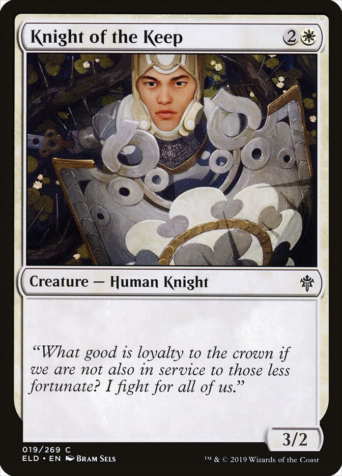 Knight of the Keep – Common Magic: The Gathering card from Throne of Eldraine (#19)