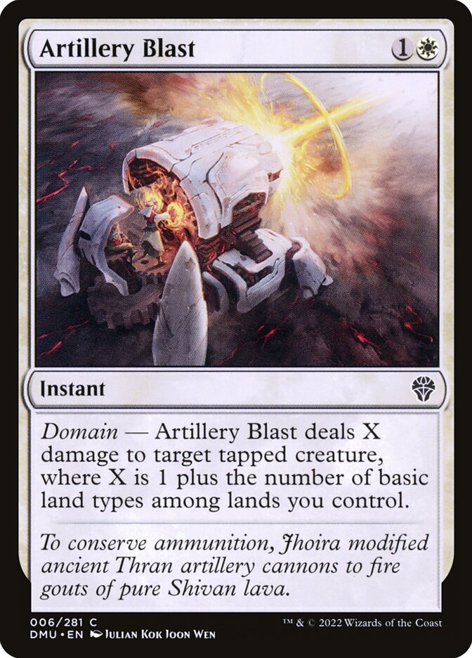 Artillery Blast – Common Magic: The Gathering card from Dominaria United (#6)