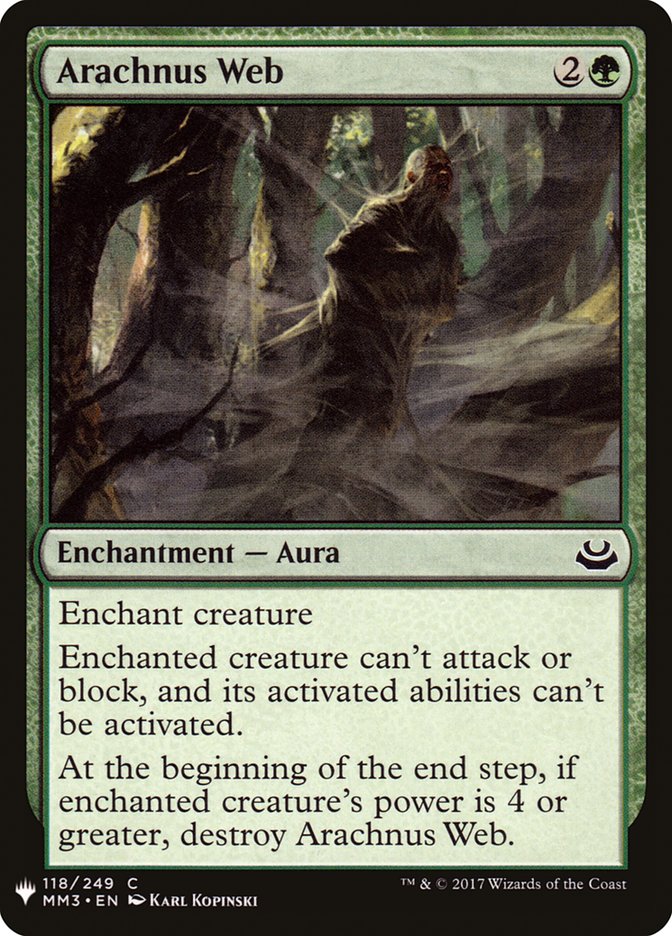 Arachnus Web – Common Magic: The Gathering card from The List (#MM3-118)