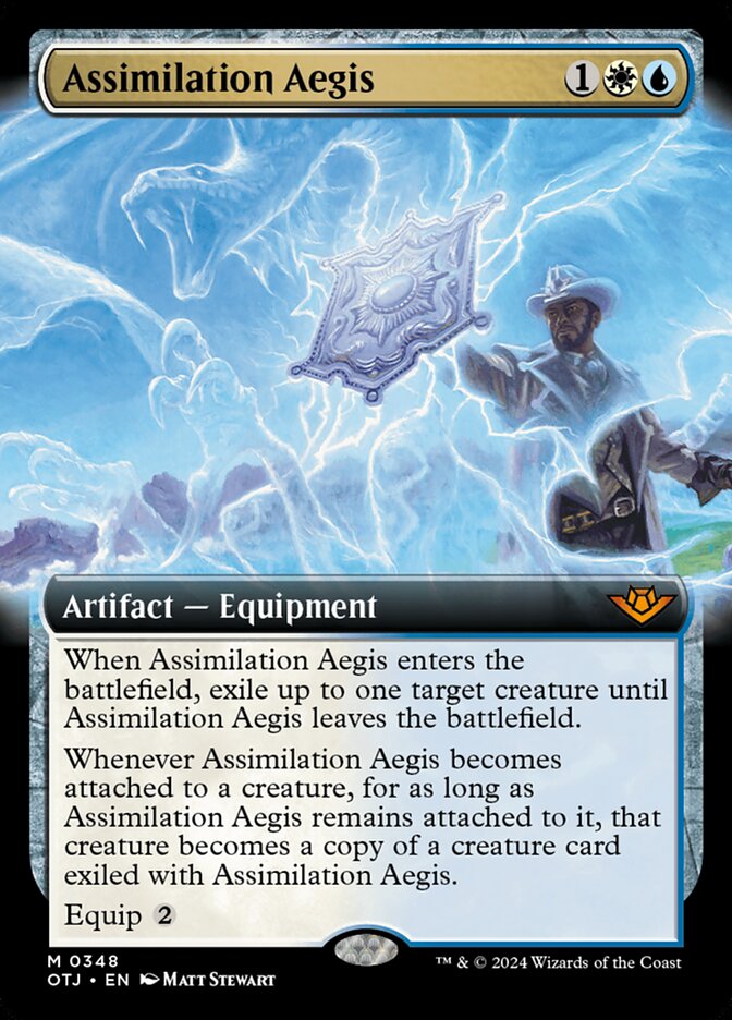 Assimilation Aegis – Mythic Magic: The Gathering card from Outlaws of Thunder Junction (#348)