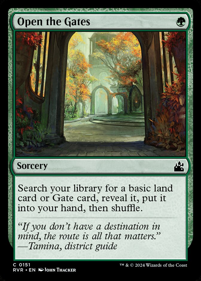 Open the Gates – Common Magic: The Gathering card from Ravnica Remastered (#151)