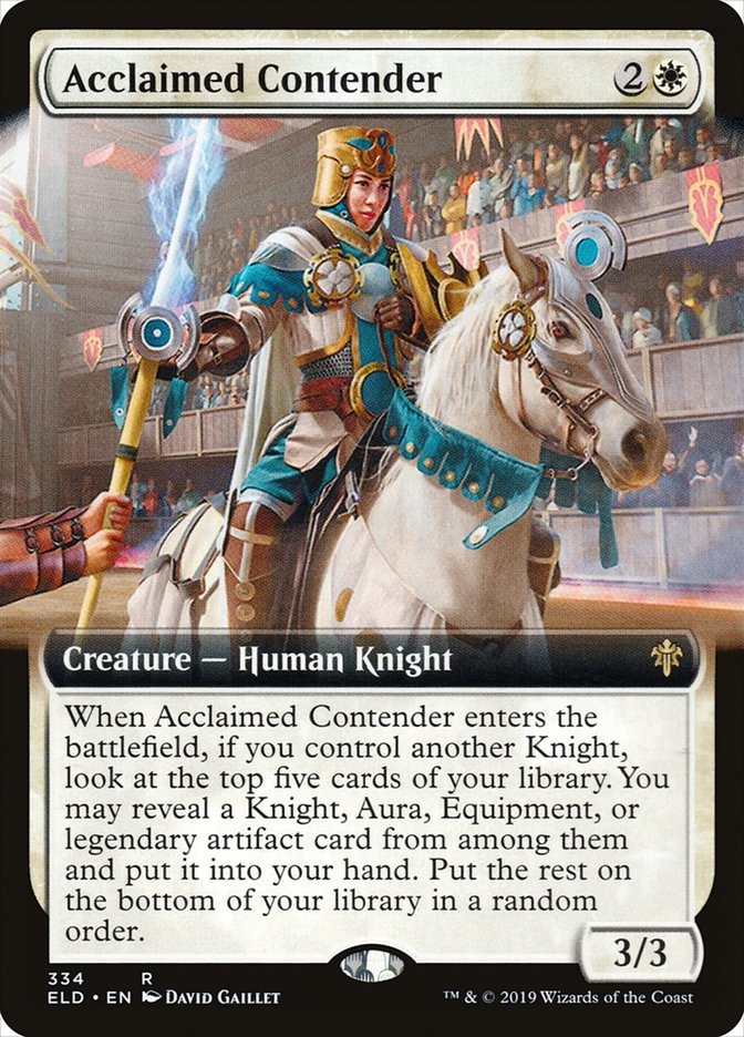 Acclaimed Contender – Rare Magic: The Gathering card from Throne of Eldraine (#334)