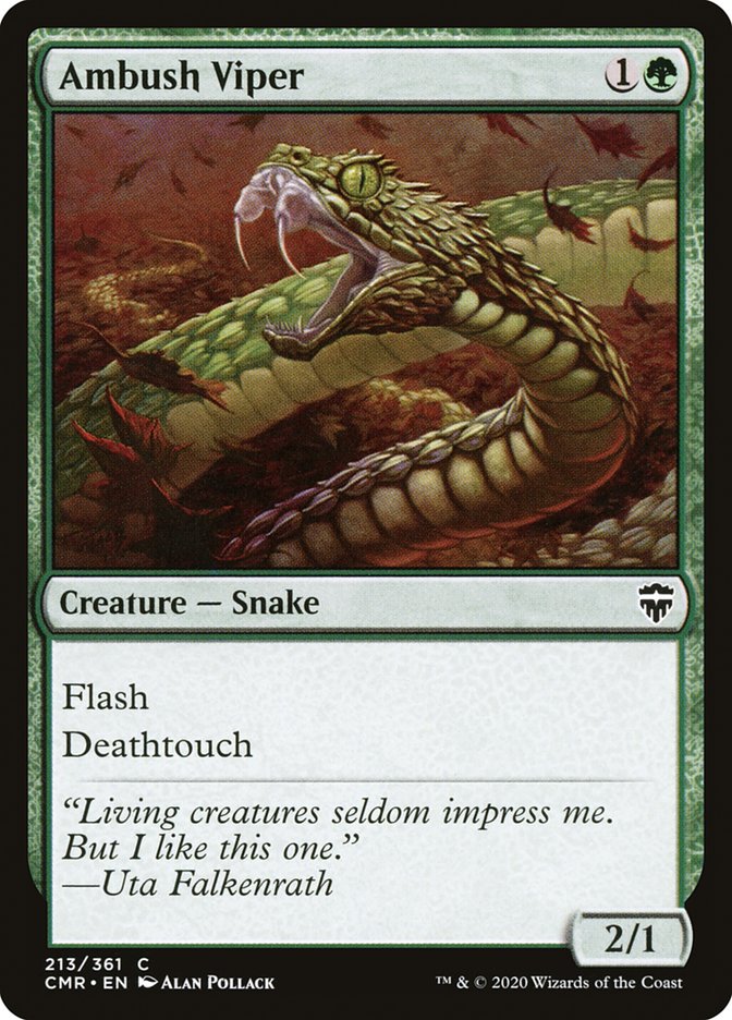 Ambush Viper – Common Magic: The Gathering card from Commander Legends (#213)