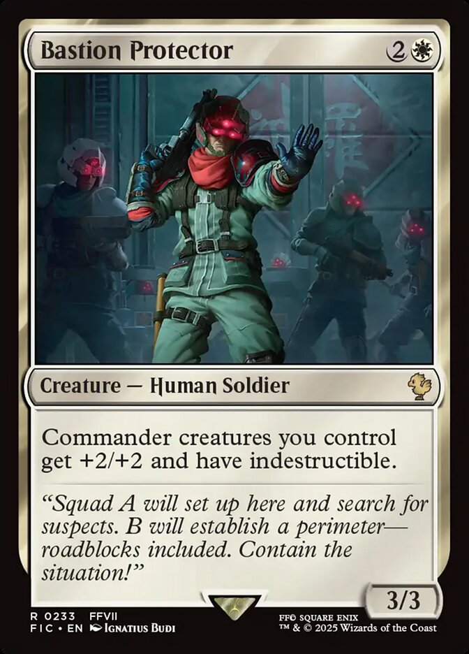 Bastion Protector – Rare Magic: The Gathering card from Final Fantasy Commander (#233)