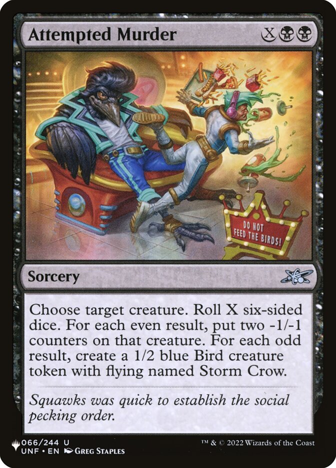 Attempted Murder – Uncommon Magic: The Gathering card from The List (#UNF-66)