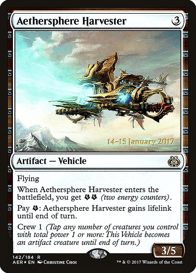 Aethersphere Harvester – Rare Magic: The Gathering card from Aether Revolt Promos (#142s)