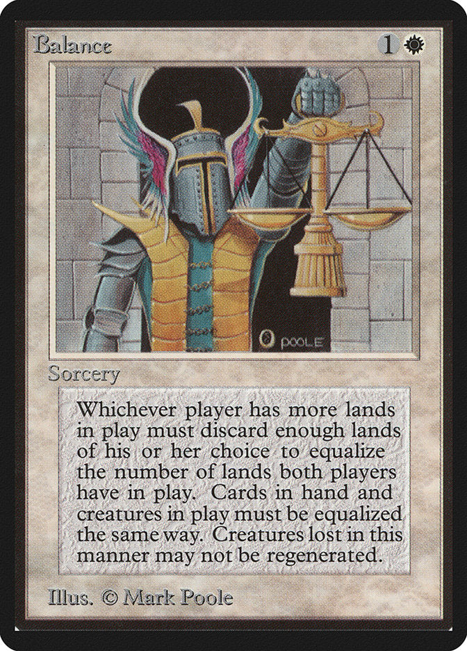 Balance – Rare Magic: The Gathering card from Limited Edition Beta (#3)
