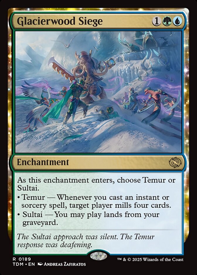 Glacierwood Siege – Rare Magic: The Gathering card from Tarkir: Dragonstorm (#189)