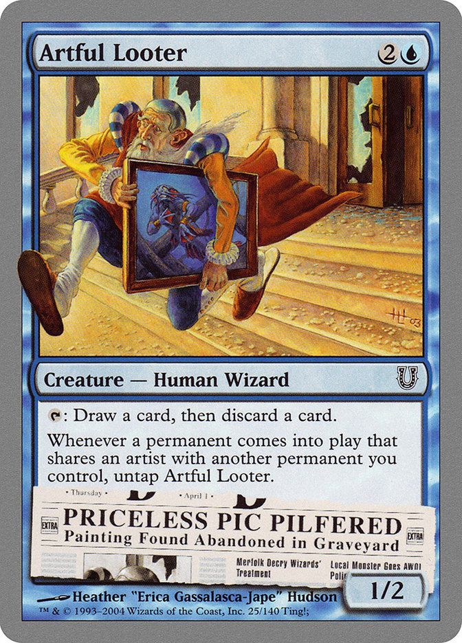 Artful Looter – Common Magic: The Gathering card from Unhinged (#25)