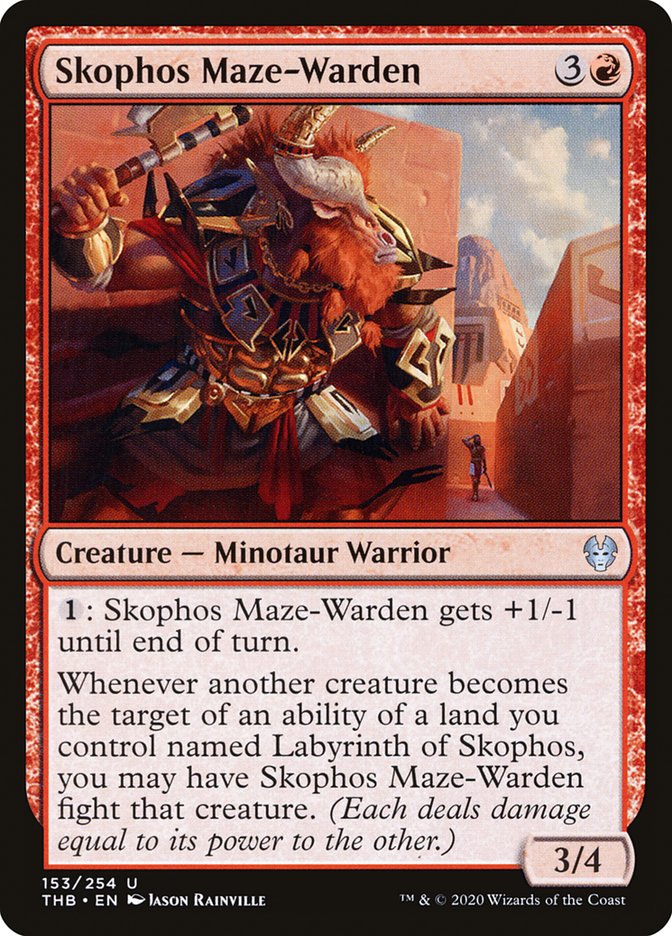Skophos Maze-Warden – Uncommon Magic: The Gathering card from Theros Beyond Death (#153)