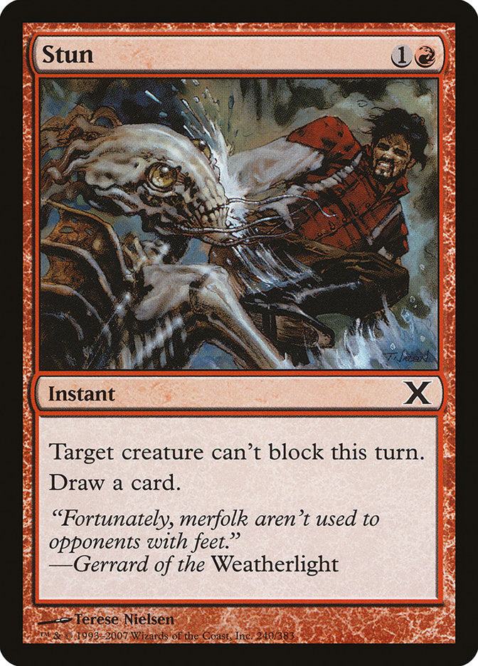 Stun – Common Magic: The Gathering card from Tenth Edition (#240)