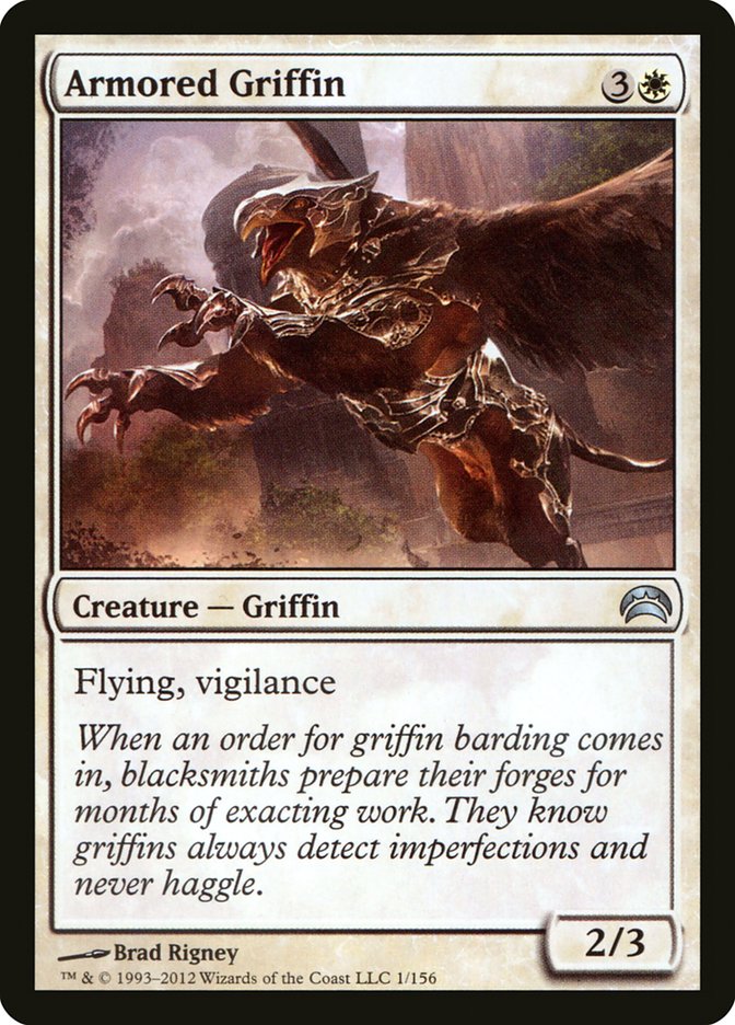 Armored Griffin – Uncommon Magic: The Gathering card from Planechase 2012 (#1)