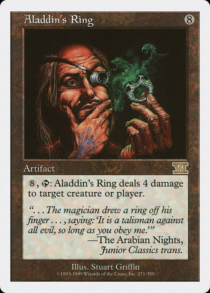 Aladdin's Ring – Rare Magic: The Gathering card from Classic Sixth Edition (#271)