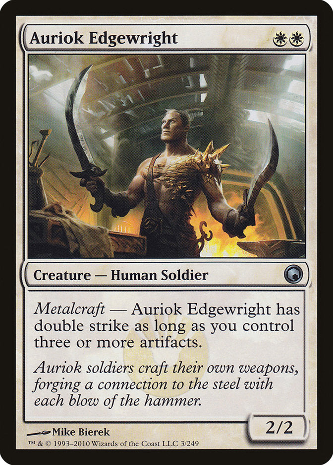 Auriok Edgewright – Uncommon Magic: The Gathering card from Scars of Mirrodin (#3)