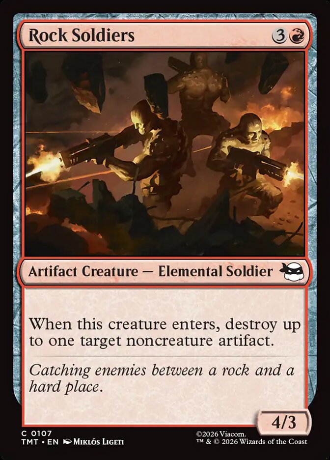 Rock Soldiers – Common Magic: The Gathering card from Teenage Mutant Ninja Turtles (#107)