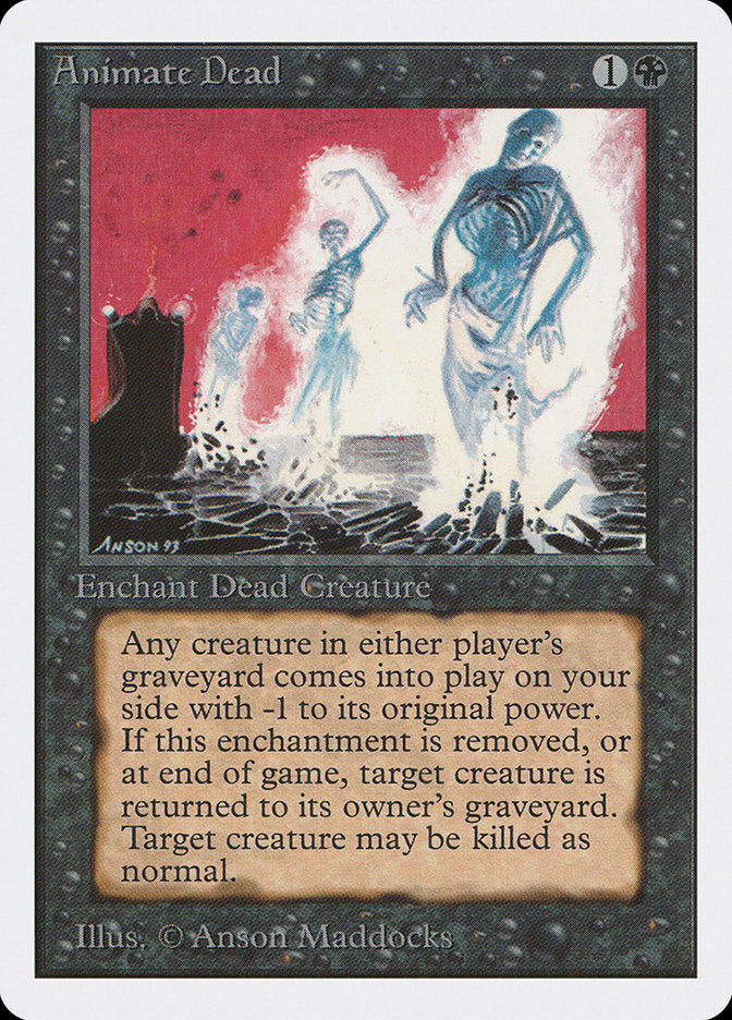 Animate Dead – Uncommon Magic: The Gathering card from Unlimited Edition (#93)