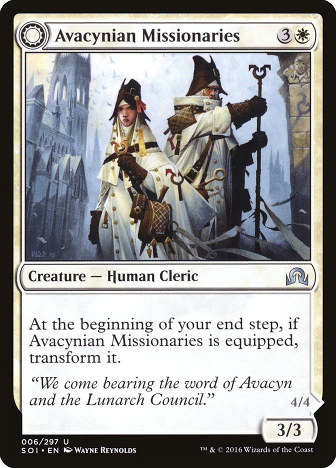 Avacynian Missionaries // Lunarch Inquisitors – Uncommon Magic: The Gathering card from Shadows over Innistrad (#6)
