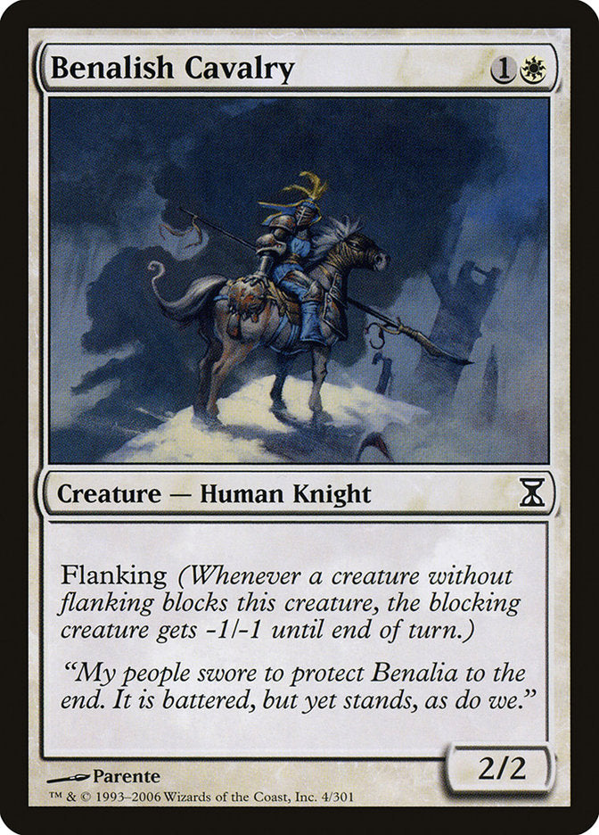 Benalish Cavalry – Common Magic: The Gathering card from Time Spiral (#4)