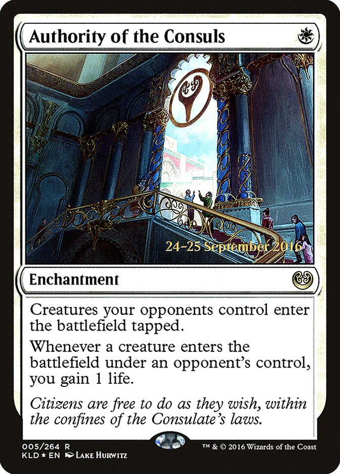 Authority of the Consuls – Rare Magic: The Gathering card from Kaladesh Promos (#5s)