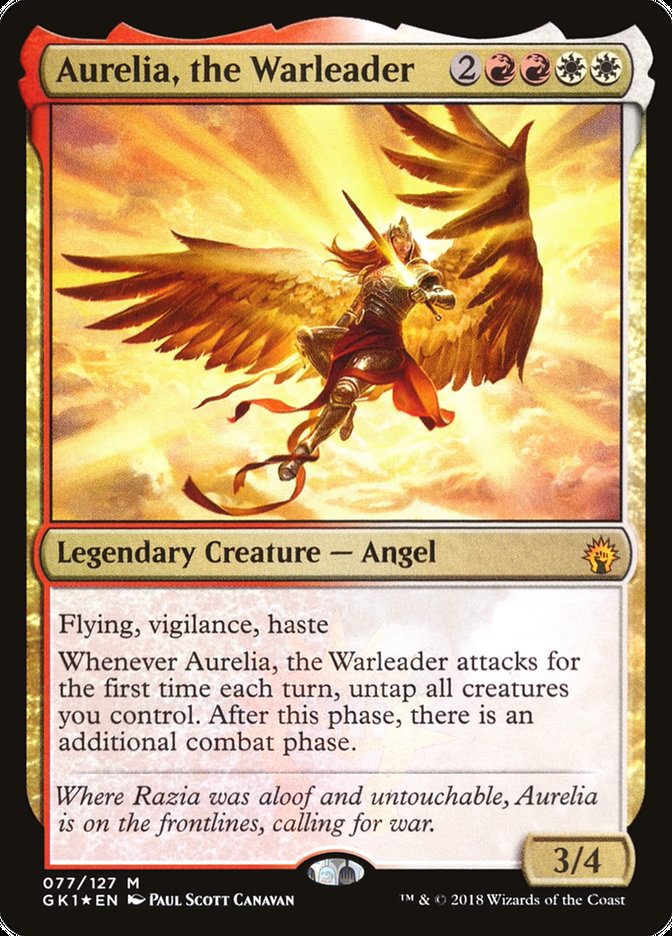 Aurelia, the Warleader – Mythic Magic: The Gathering card from GRN Guild Kit (#77)