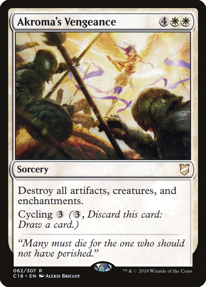 Akroma's Vengeance – Rare Magic: The Gathering card from Commander 2018 (#62)