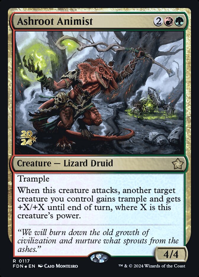 Ashroot Animist – Rare Magic: The Gathering card from Foundations Promos (#117s)