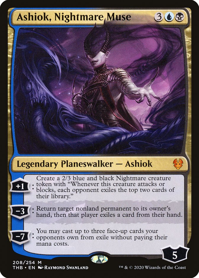 Ashiok, Nightmare Muse – Mythic Magic: The Gathering card from Theros Beyond Death (#208)