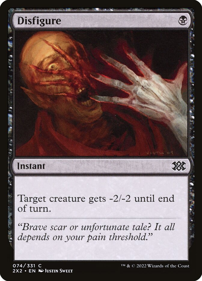 Disfigure – Common Magic: The Gathering card from Double Masters 2022 (#74)