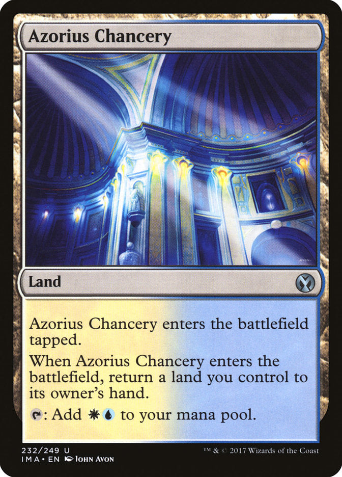 Azorius Chancery – Uncommon Magic: The Gathering card from Iconic Masters (#232)