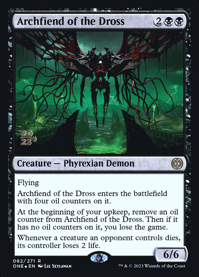 Archfiend of the Dross – Rare Magic: The Gathering card from Phyrexia: All Will Be One Promos (#82s)